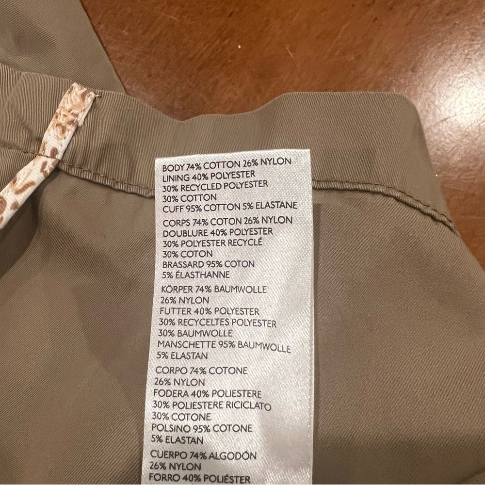 Pilcro x Anthropologie Utility Trench Coat Moss Belted XS Double Breasted Crop - Picture 7 of 15